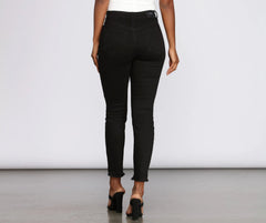 On The Rise Distressed Skinny Jeans