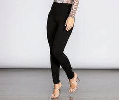 High Rise Stretch Ponte Pants